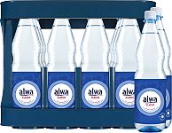 12 x 1,0 l PET MW Kiste Frontal mit Flaschen