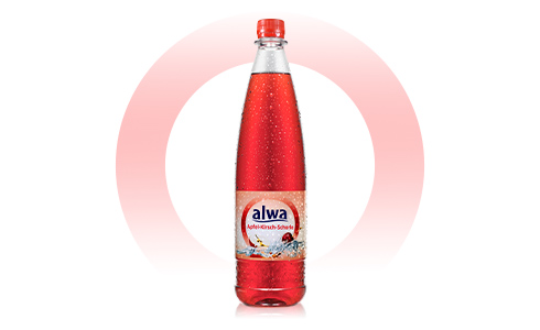 Flasche alwa Apfel-Kirsch-Schorle